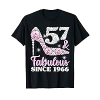 57th Birthday Shirts For Women, 57 And Fabulous Since 1966 T-Shirt