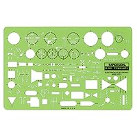 Rapidesign Standard Electrical/Electronic Symbols Template, 1 Each (R301)