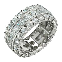 Women's 6.0 carat 14K white gold diamond eternity ring custom-made