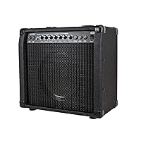 Monoprice 1x10 Guitar Combo Amplifier - Black, 40-Watt, Spring Reverb, 10-Inch 4-Ohm Speaker, High & Low Inputs, Headphone Output - Stage Right Series