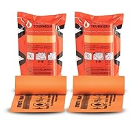 Tourniquet Orange 2 Pack, Emergency First Aid Equipment for Massive Hemorrhage Control, Made in the USA