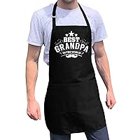 Best Grandpa BBQ Grill Adjustable Apron for Men, One Size