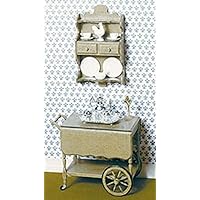 Melody Jane Chrysnbon Dollhouse Teacart Trolley & Shelf Furniture Kit Model Kit F-160