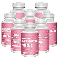 Liposomal Glutathione Softgels 1500MG, Reduced Glutathione Supplement with Vitamin C, Better Absorption, Non-GMO Powerful Antioxidant for Aging Defense, Immune System, 480 Softgels