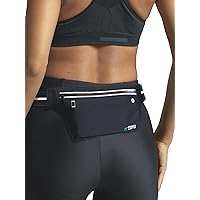UltraSlim Fanny Waist Pack – Water Resistant Bag, Reflective Elastic Belt – Fit 24 to 43inch Waists, Holds Phones up to 6.7inch – Ideal for Indoor & Outdoor Workouts, Exercises & Trips