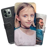 Designed for iPhone 12 Mini Case, Your Own Custom Photo Wallet Case Personalized Flip Cover