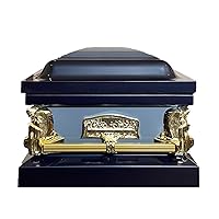 Beautiful Two Toned Blue Casket/Gold Hardware/White Interior