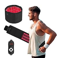Red Light Therapy Wrap Device for Body Red 660nm & 850nm Near Infrared Light Therapy Belt 105pcs LEDs Light Mat with Flexible Wearable for Pain Relief (Black)