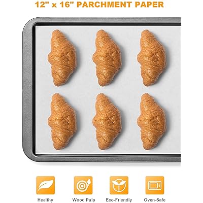 220 Pcs 12x16 in Parchment Paper Sheets, Baklicious Pre-Cut Non-Stick Parchment Baking Paper for Air Fryer, Oven, Bakeware, Steaming, Cooking Bread