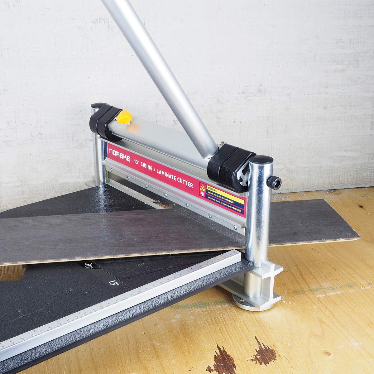Norske Tools Newly Improved NMAP001 13 inch Laminate Flooring and Siding Cutter with Heavy Duty Fixed Aluminum Fence and Built-in Precision Angled Miter Settings