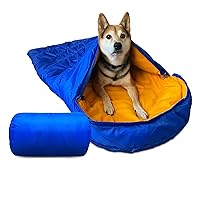 Blue Dog Sleeping Bag For Extra Large Or Large Dogs With Storage Bag- Portable Warm Waterproof Blanket Or Cushion For Pets- Perfect For Camping, Backpacking, Traveling, Or Indoors And Outdoors