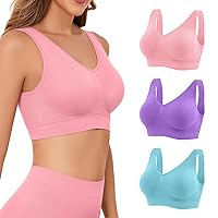 YUTYTH Comfort Bra Sports Bras Women Crop Top for Yoga Wirefree Bra with Removable Pads for Women Sleep Yoga Daily Wear Bra