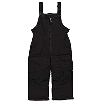 London Fog Boys' Water-Resistant One-Piece Winter Snowsuit, Black, 14/16