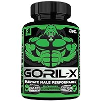Osyris Nutrition Lab GORIL-X Testosterone Booster for Men - Workout Supplement - Increase Size, Strength, Energy, Test - 1000mg Enhancing Horny Goat Weed - 30-Day Supply