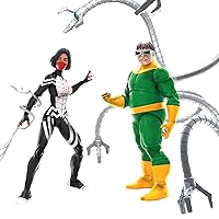 Hasbro Marvel Legends Series Spider-Man 60th Anniversary Marvel’s Silk and Doctor Octopus 2-Pack 15 cm Action Figures, 9 Accessories, Multicolor, F3462 Amazon Exclusive