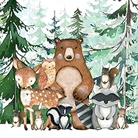 Woodland Animal Baby Shower Guest Book: Original Watercolor Cover | Unique Sign-in Keepsake Interior with Advice for Parents, Wishes for Baby's Future, Plus Bonus Gift Log