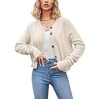 Women's Vintage Long Sleeve Single Row Button Cardigan