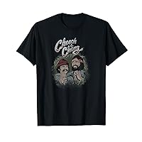 Cheech & Chong Smoking Classic Logo Distressed Effect Image T-Shirt