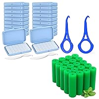 ARGOMAX Orthodontic Wax Food Grade Dental Wax, Wax for Braces with Colorful Storage Box，Ortho Wax 20 Pack 100 Strips, Braces Wax for Braces Wearer (Mint)