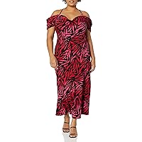 City Chic Plus Size Dress Mariah PRT,in Wild ONE,Size 24 Black