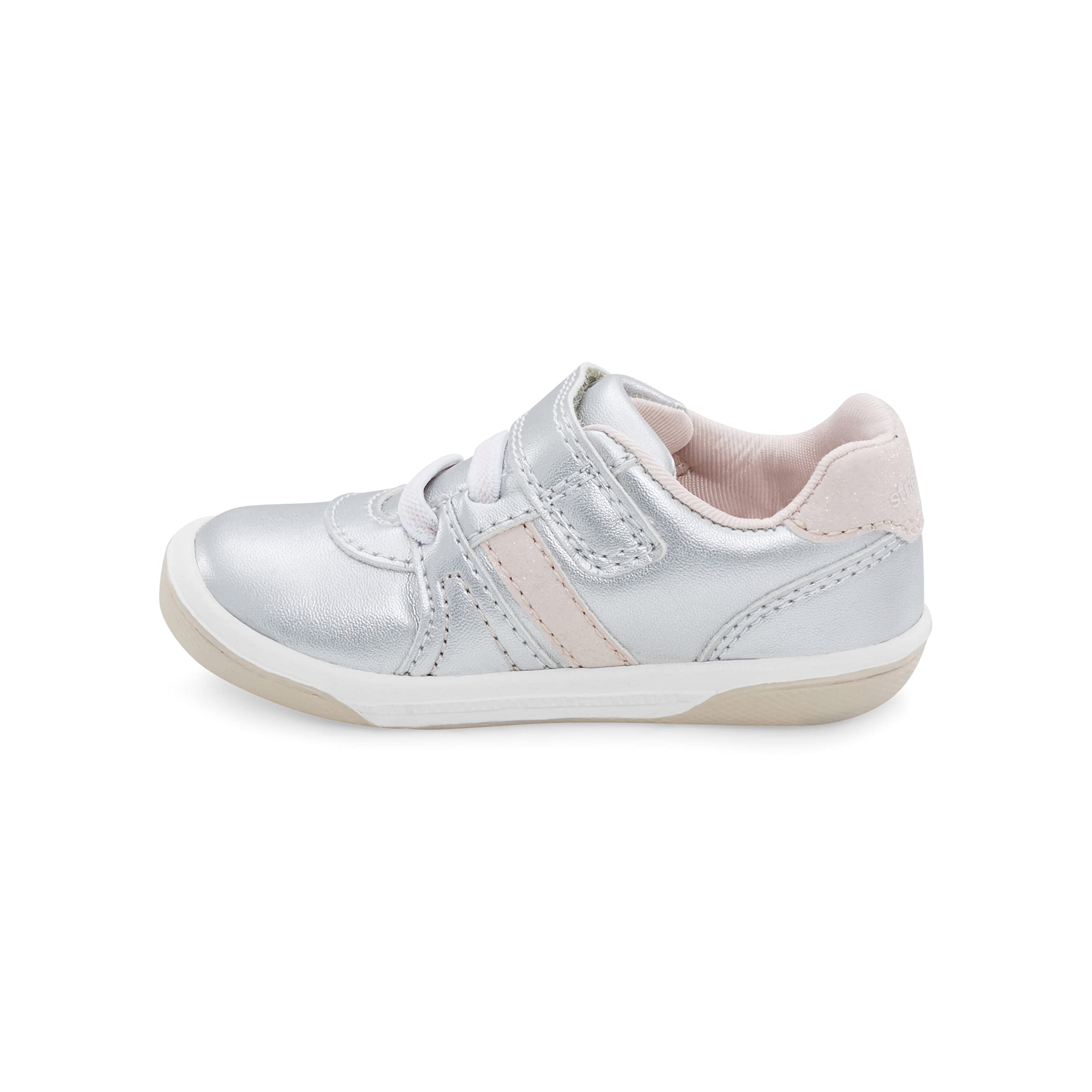 Stride Rite Girls SR Thompson Sneaker, Silver, 4 Toddler