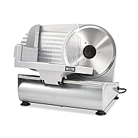 Weston Electric Meat Cutting Machine, Deli & Food Slicer, Adjustable Slice Thickness, Non-Slip Suction Feet, Removable 7.5