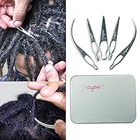 NAYOO Interlock Tool for Locs EasyLoc Hair Tool For Dreadlocks 5 Piece Silver Hair Locking Tool Interlocks or Sisterlocks Starting and Maintaining Your Locs Easy