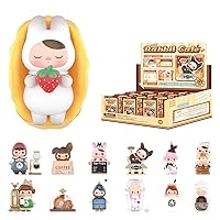 POP MART PUCKY Rabbit Cafe Blind Box Figures, Random Design Toys for Modern Home Decor, Collectible Toy Set for Desk Accessories, 12PC