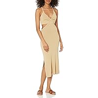 The Drop Women's Zuri Fitted Cutout One-Shoulder Maxi Sweater Dress