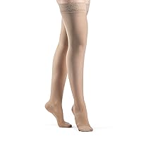 SIGVARIS Women’s Style Sheer 780 Closed Toe Thigh-Highs w/Grip Top 20-30mmHg