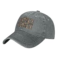 Cold Tree Camouflage Print Unisex Adjustable Baseball Caps Washed Denim Trucker Hat Baseball Low Profile Dad Hat