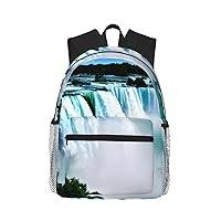Lightweight Laptop Backpack,Casual Daypack Travel Backpack Bookbag Work Bag for Men and Women-Niagara Fall print