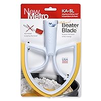 New Metro Design KA-5LY Plastic Beater Blade, works w/most KitchenAid 5 Qt Bowl-Lift Mixers, Yellow