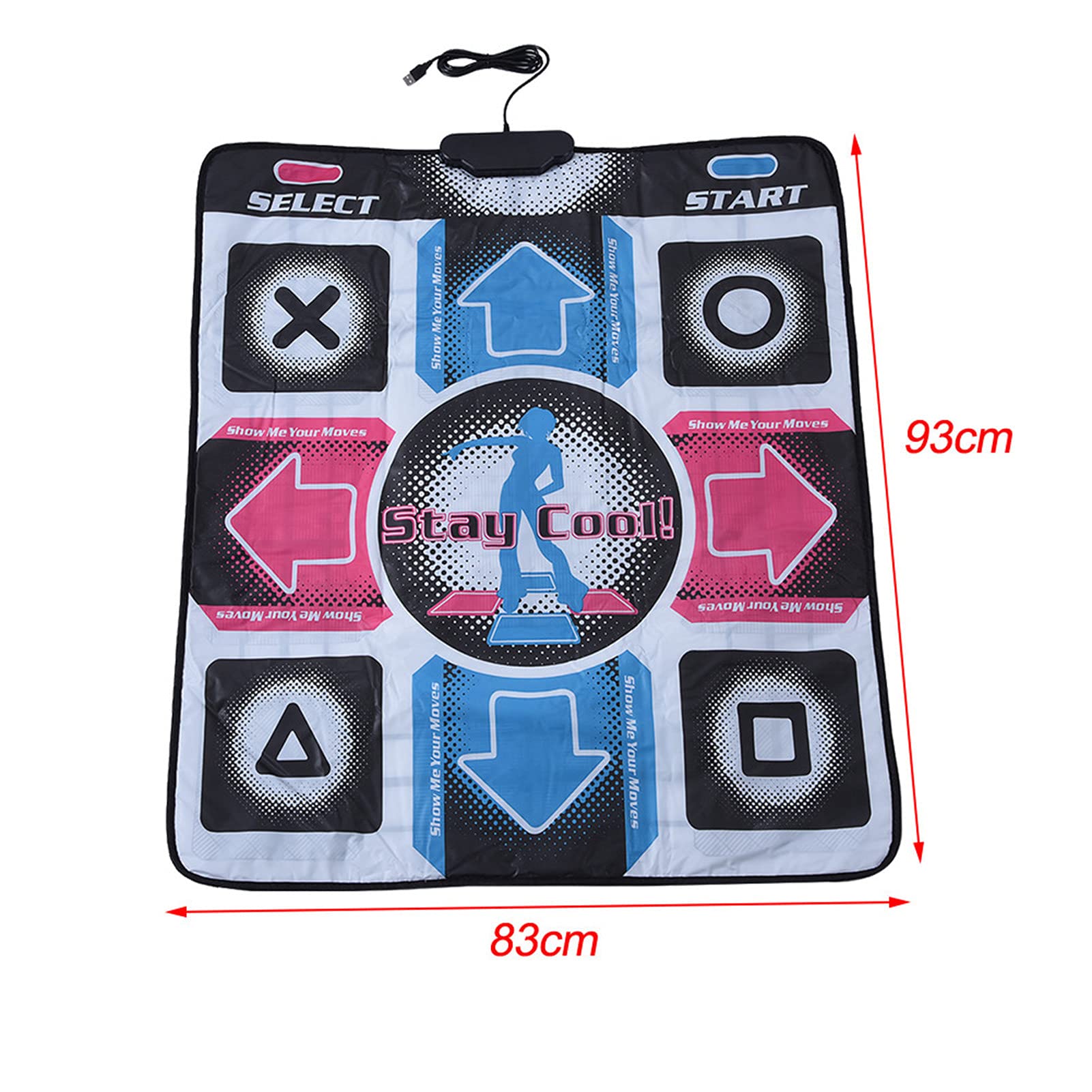 USB Dance Pad, Non-Slip Dancing Step Floor Mat Electronic Musical Carpet Wear Resistant Dancer Blanket Yoga Play Home Dance Machine Gift for Family Girls Boys Adults PC Laptop Computer Video Game