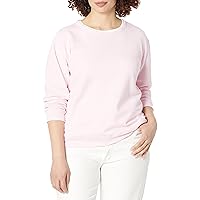 Hanes Women's EcoSmart Crewneck Sweatshirt, Pale Pink, L