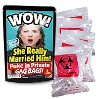 She Really Married Him Gag Bags - Puke in Private System - Instant Relief - Seal and Toss - Funny Wedding Gag Gift - Bachelorette