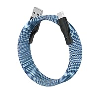 Magnetic USB C Cable, USB A to USB C Cable, 3.3ft USB C Charger Cable Fast Charging Cords Compatible with Samsung Galaxy S21 S20 S10, Note 20, for LG, Original Design Patent Product (Blue)