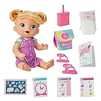 Time for School Baby Doll Set, Back to School Toys for 3 Year Old Girls & Boys & Up, 12 Inch Baby Doll, Blonde Hair (Amazon Exclusive)