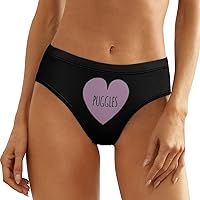 Puggle Love Women's Underwear Soft Low Rise Panties Seamless No Show Bikini Briefs