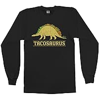Threadrock Men's Tacosaurus Dinosaur Taco Long Sleeve T-Shirt