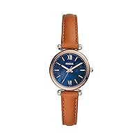 Women's Carlie Mini Quartz Stainless Steel and Leather Three-Hand Watch