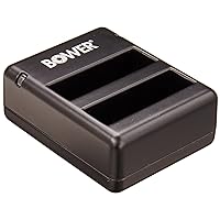 Bower XAS-GP4DUAL Dual Battery Charger for GoPro ADHBT-401 (Black)