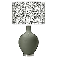 Color + Plus Deep Lichen Green Gardenia OVO Table Lamp