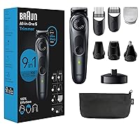 All-in-One Style Kit Series 5 5490, 9-in-1 Trimmer for Men with Beard Trimmer, Body Trimmer for Manscaping, Hair Clippers & More, Ultra-Sharp Blade, 40 Length Settings, Waterproof