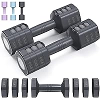 Adjustable Dumbbells Hand Weights Set: Sportneer 4 In 1 Weight Each 2lb 3lb 4lb 5lb Free Weights Dumbbells Set for Women Fast Adjust Dumbbell Set for Men Home Gym Workout Strength Training Exercise