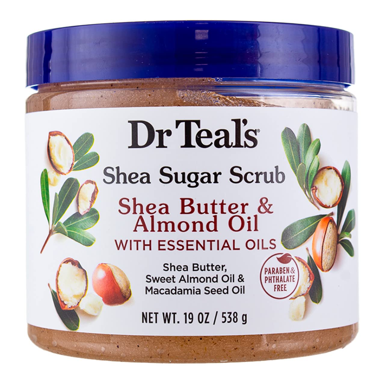 Dr. Teal's Shea Sugar Scrub Shea Butter & Almond Oil 19 Ounce Jar