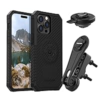 Rokform - iPhone 14 Pro Max Rugged Case + Motorcycle Perch Mount + Vibration Dampener V2