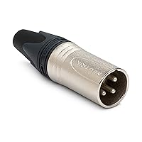 Neutrik NC3MXX 3-Pin XLRM Cable Connector, Nickel Housing with Silver Contacts