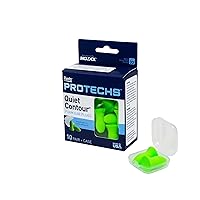 Foam Ear Plugs, 10 Pair with Case for Sleeping, Snoring, Loud Noise, Traveling, Concerts, Construction, & Studying, NRR 33, Green, Made in the USA