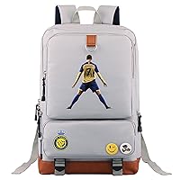 Cristiano Ronaldo Laptop Rucksack CR7 Large Capacity Travel Bag,Al Nassr FC Waterproof Backpack